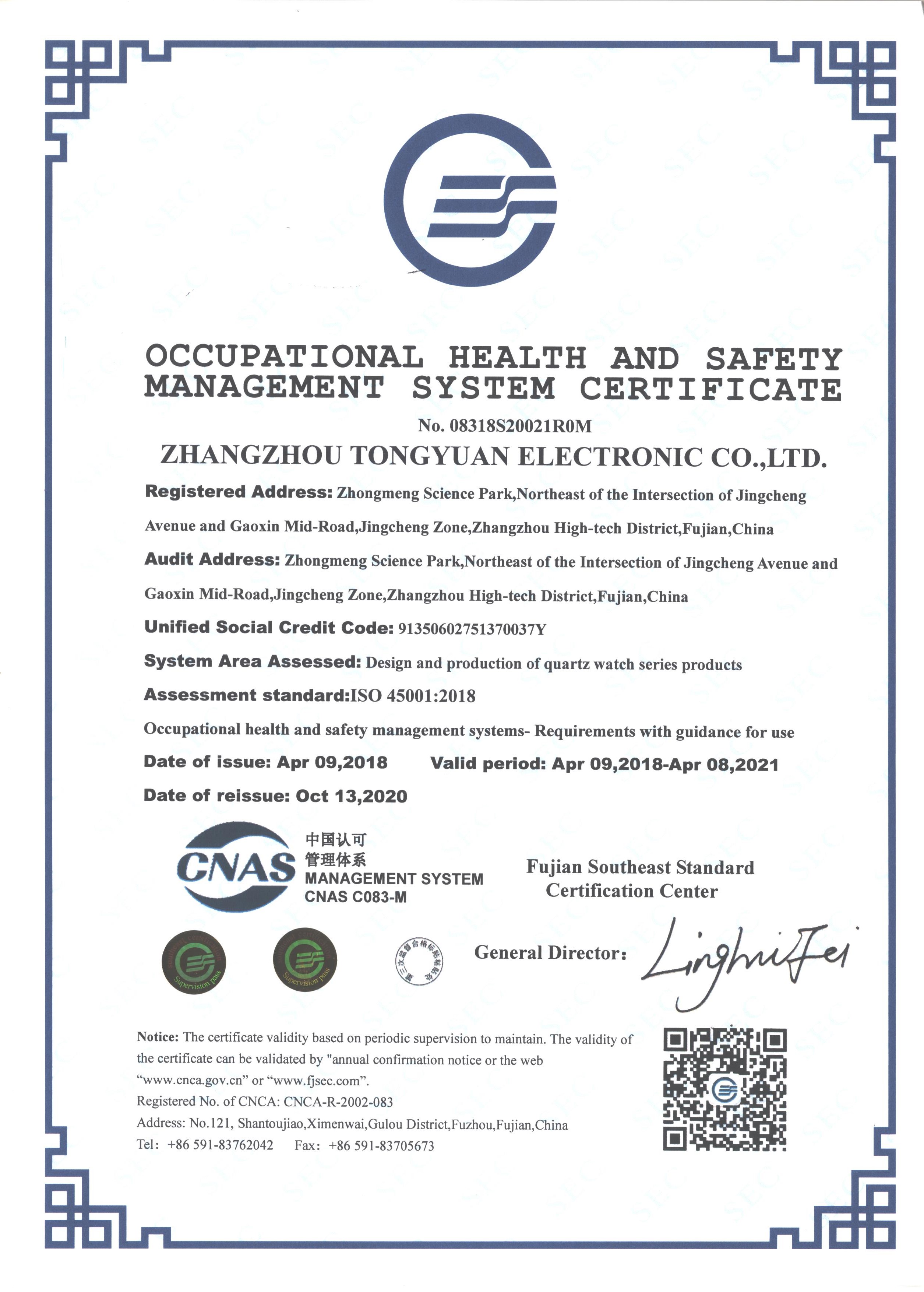 Occupational Health and Safety Management System English