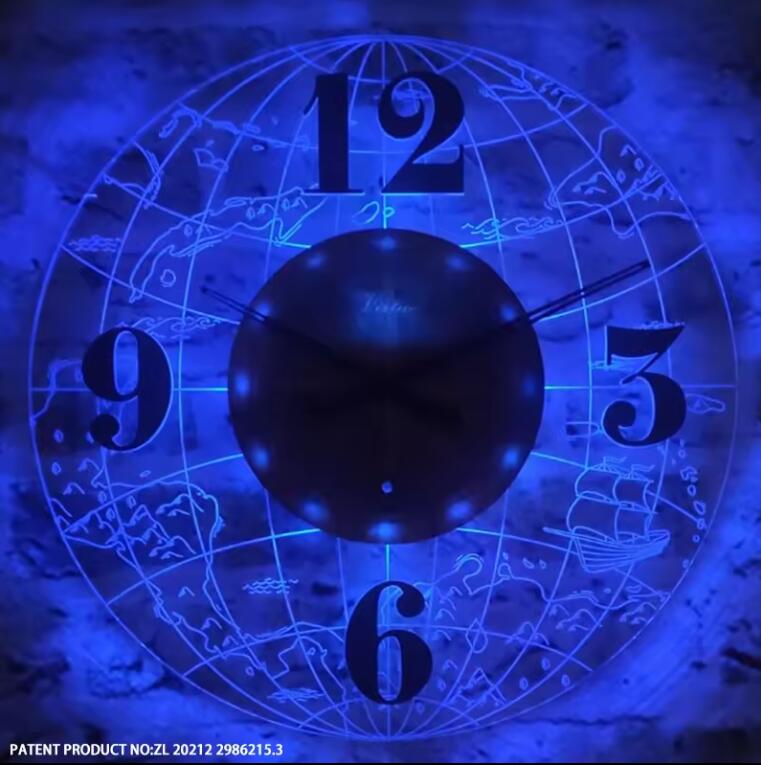 large luminous wall clock glow in the dark