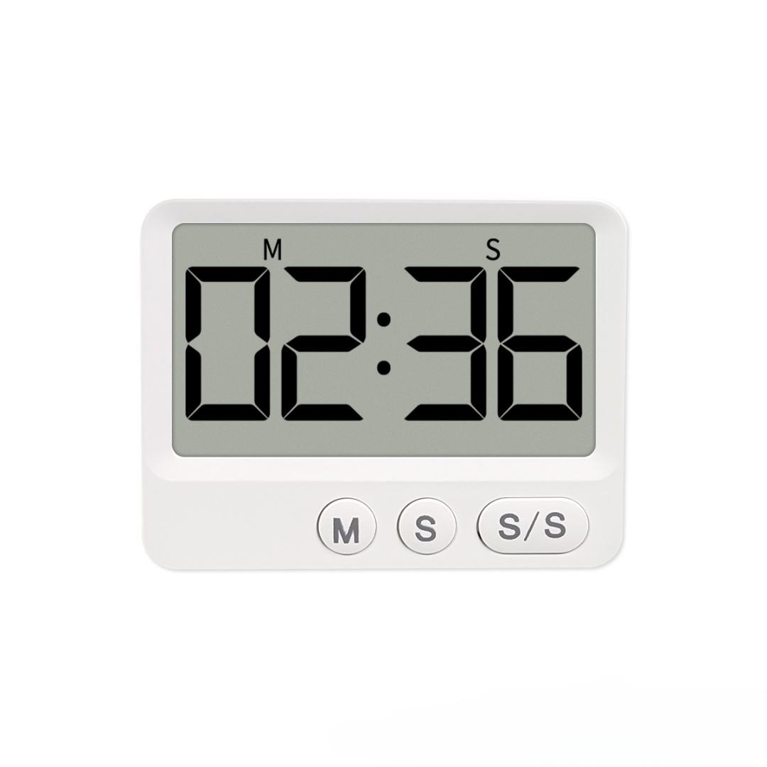 Compact digital timer for cooking, study, or office use