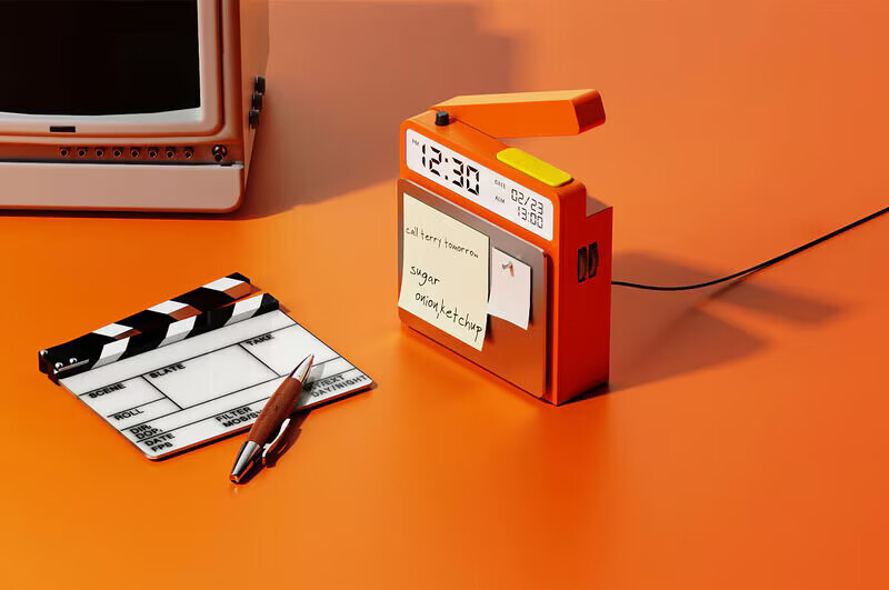 Start Your Day Like a Director: The Conceptual ‘Slate’ Alarm Clock Blends Productivity with Design