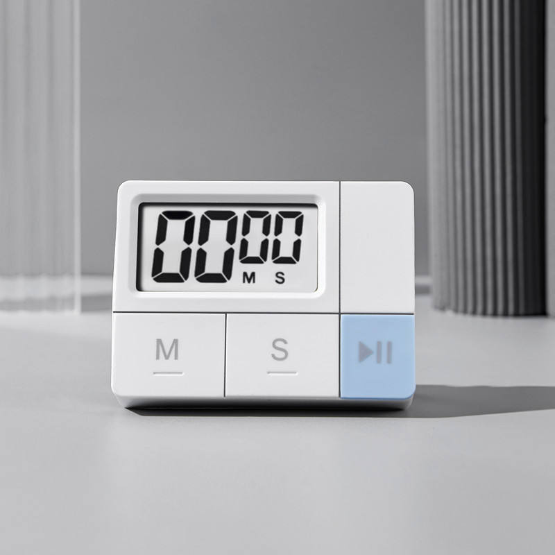 Temporizador de cocina digital portátil con cuenta regresiva y soporte de recordatorio de sonido para cocinar, ducharse y estudiar. Cronómetro de plástico a pilas.