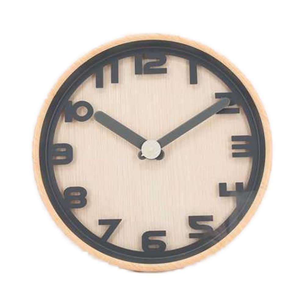 Reloj de pared de plástico de cuarzo con diseño de una sola cara, silencioso, moderno y con aguja.
