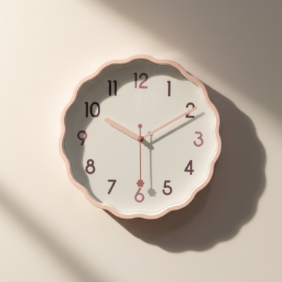 Flower Shape Custom Quartz Analog Wall Clock Needle Simple Modern Style Wall Watch Plastic for Living Room